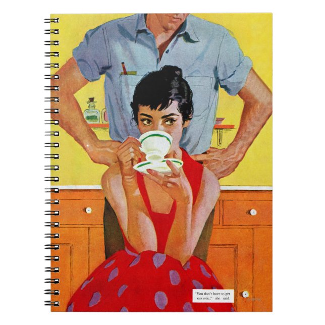 För sent till sminket anteckningsbok med spiral (Framsidan)