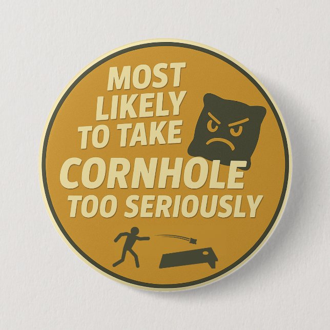För seriöst Cornhole-rolighet Knapp (Framsida)
