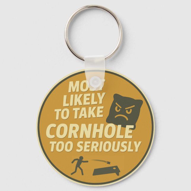 För seriöst Cornhole-rolighet Nyckelring (Framsida)