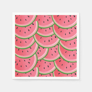 För servettsommar för vattenmelon papper picknic pappersservett