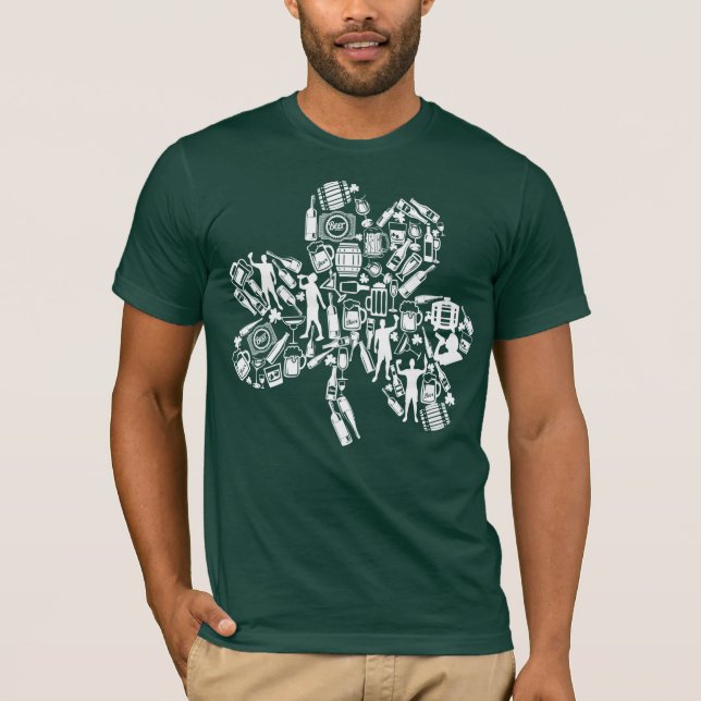 För Shamrocköl för rolig st patricks day full T-shirt (Framsida)