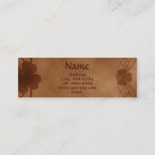 För ShamrockParchment för KRW elegant Celtic Mini Visitkort