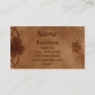 För ShamrockParchment för KRW elegant Celtic Visitkort