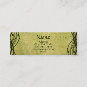 För ShamrockParchment för KRW grön Celtic Mini Visitkort