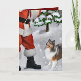 För Sheltie för Shetland Sheepdog gåvor jul Helgkort
