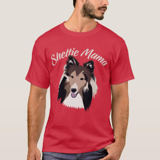 För Shetland för Sheltie mammor gullig skjorta T Shirt