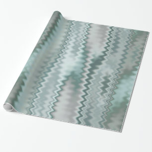 För sicksackFractal för skraj Aqua slumpmässigt Presentpapper