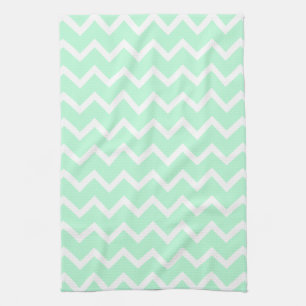 För sicksacksparre för Mint gröna Stripes. Kökshandduk