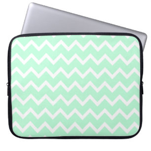 För sicksacksparre för Mint gröna Stripes. Laptop Fodral