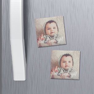 För siktbaby för kärlek först foto magnet