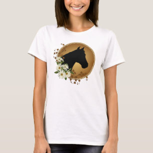 För Silhouettedamer för häst Head utslagsplats Tee