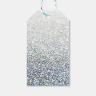 För silver och glittery gåvamärkre för grått presentetikett