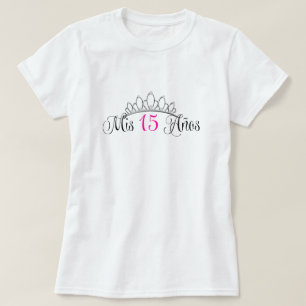 För silverTiara för Mis 15 Anos Quinceanera roso Tröja