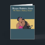 För sister Williams Badass Birthday Card Kort<br><div class="desc">Modern popkultur Williams-födelsedagskort. Perfekt för en kvinna. Utformning av exklusiven till Gröntens varumärke Elephant Cards.</div>