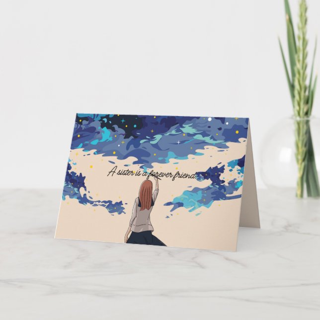 FÖR SISTRAR- OCH VÄNNKORT TACK KORT (Framsida)