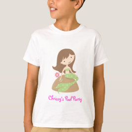 För sjöjungfrubassäng för KRW gulligt grönt barn Tee Shirt