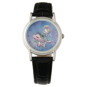 För sjöjungfruglitter för *~* Magical sköldpad Armbandsur