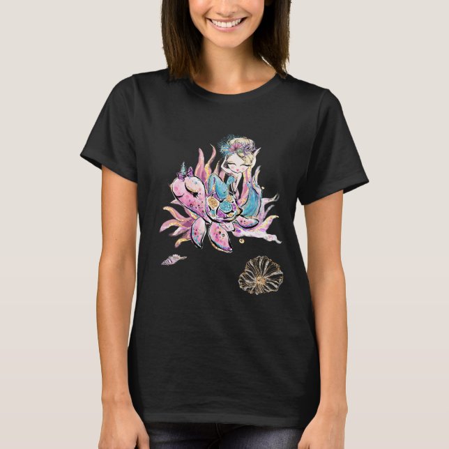 För sjöjungfruglitter för *~* Magical utslagsplats T Shirt (Framsida)