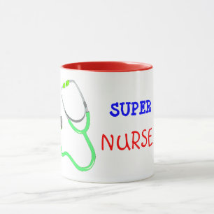 För sjuksköterskakaffe för stetoskop toppen mug mugg