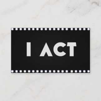 För skådespelarear visitkort