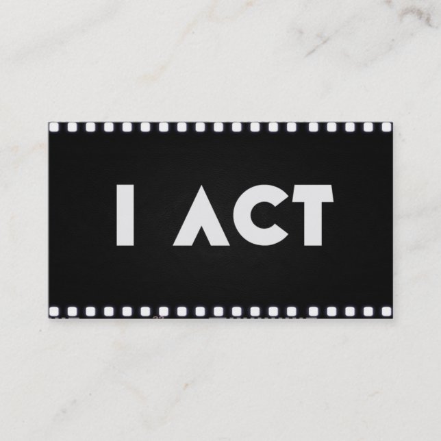 För skådespelarear visitkort (Framsida)