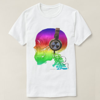 För skalleben för regnbåge Trippy musik Tee Shirt