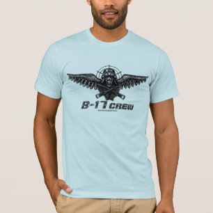 För skallecoola för bombplan B-17 militär Tee