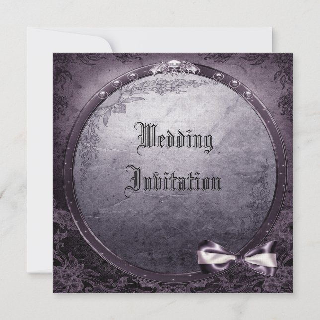 För skallelilor för linne gotisk bevingad inbjudningar (Framsida)