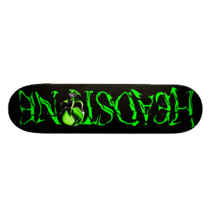 För skallelogotyp för GRAVSTEN grön Skateboard Bräda 19,5 Cm