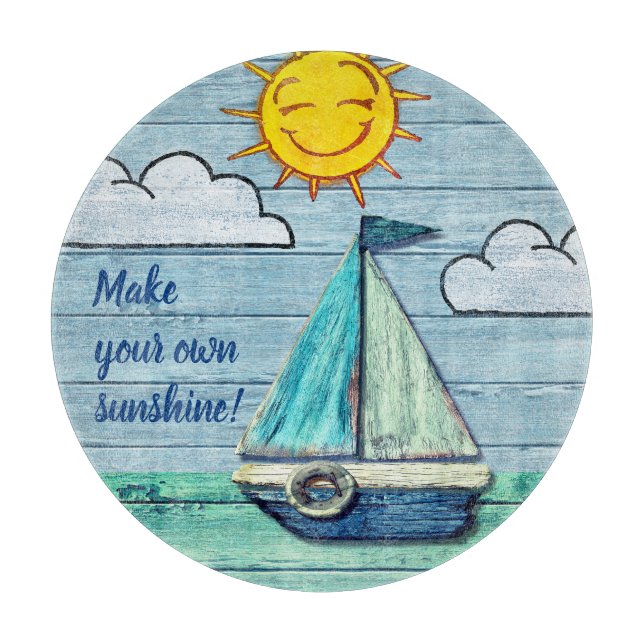 För skärbrädaDriftwood för runda Glass design för (Framsidan)