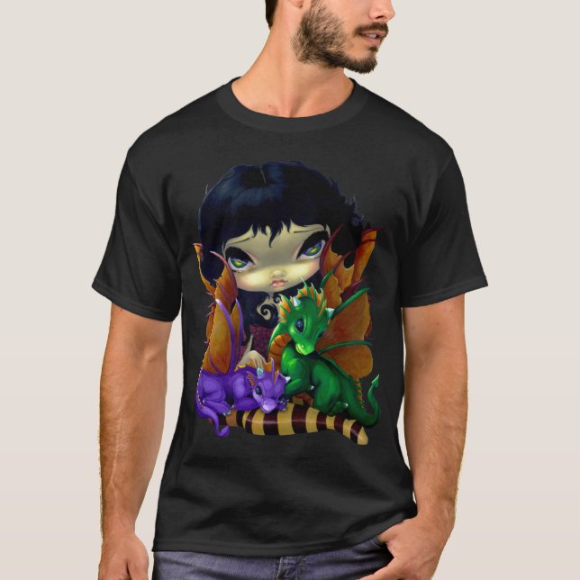 För SKJORTAdrake för två gullig Dragonlings Tee Shirt (Framsida)