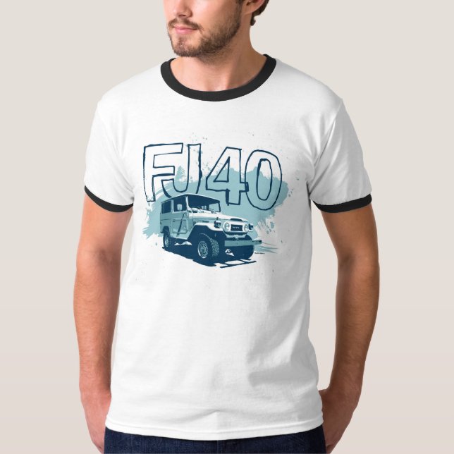 För skjortakricka för FJ40 Landcruiser grafisk Tee Shirt (Framsida)