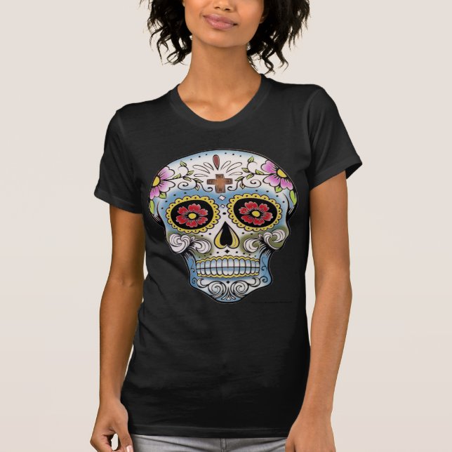 *** för skjortan för CALAVERA-SOCKERSKALLE T Tee Shirt (Framsida)