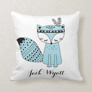 För skogsmarkräv för blått modern barnkammare för kudde