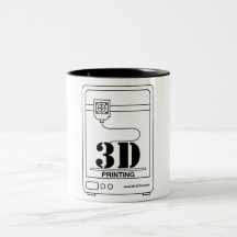 För skrivarkaffe för klassiker 3D mugg
