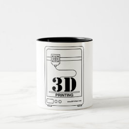 För skrivarkaffe för klassiker 3D mugg