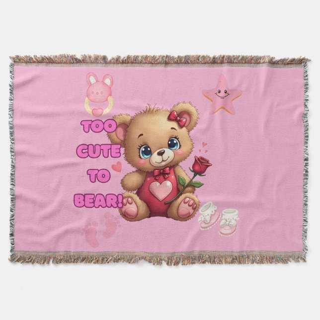 För slarv - Valentine Teddy Baby design Filt (Framsidan)
