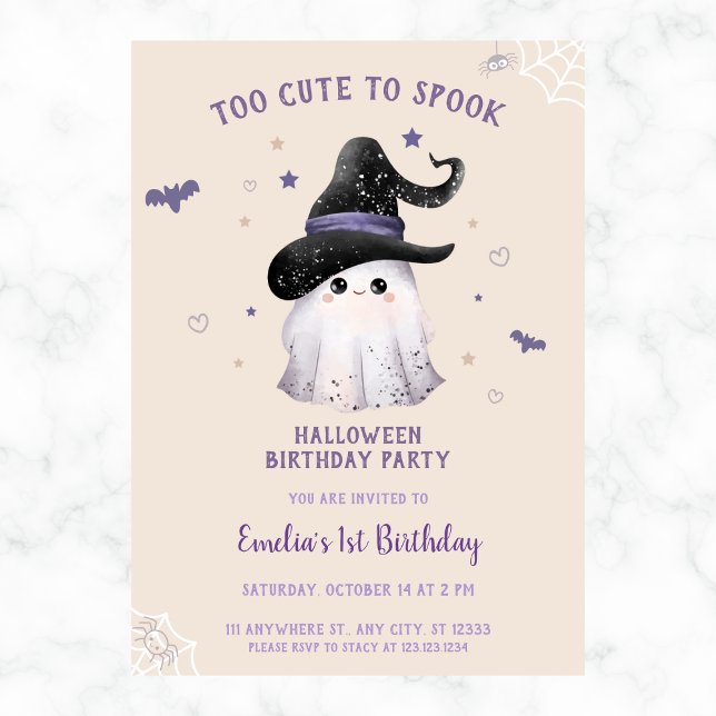 För slö för att roa sig med Spook Girls Halloween  Inbjudningar (Skapare uppladdad)