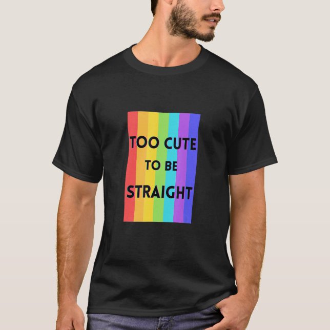 För slö för att vara Rak T Shirt (Framsida)