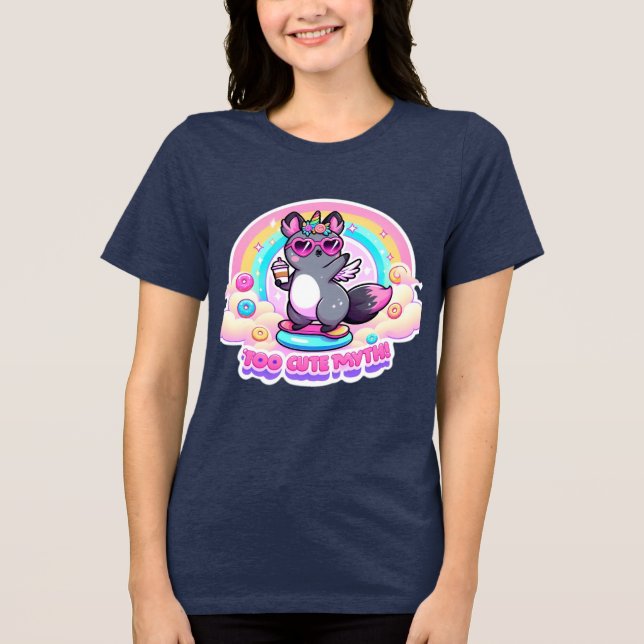 För slö för myt!" - Kawaii Quinic Hoverboard Tee! T Shirt (Framsida)