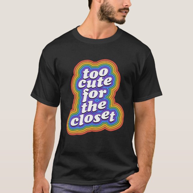 För slumrande för det stängda regnbåge i Gay pride T Shirt (Framsida)