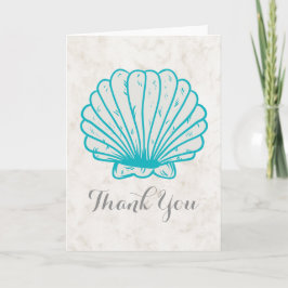 För snäckskalbröllop för turkos lantligt tack