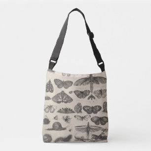 För snigelfjäril för vintage insekter natur fö axelväska