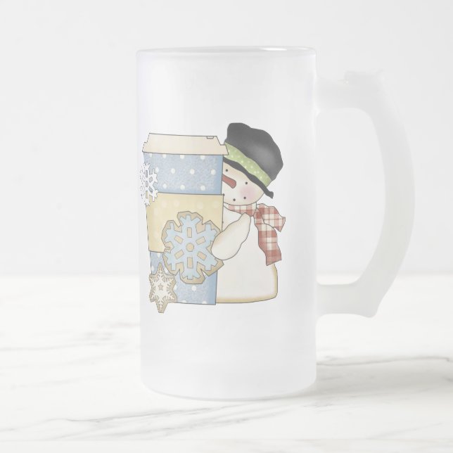För snögubbehelgdag för jul frostad mugg för kaffe (Höger)