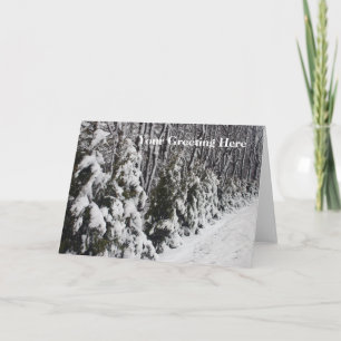 För snöhälsning för träd iklätt kort