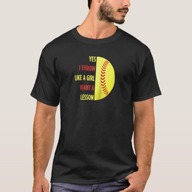 För Softball Player, ja, jag gillar en flicka Soft T Shirt (Framsida)