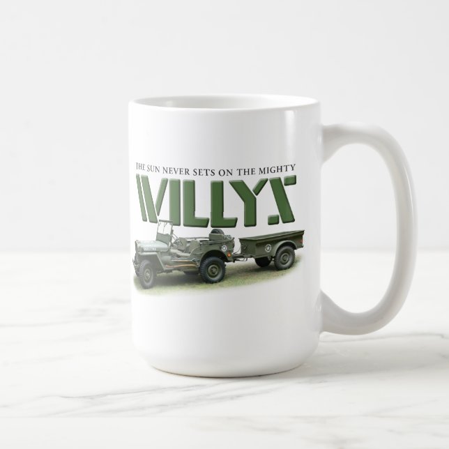För sol uppsättningar aldrig på den Willys muggen Kaffemugg (Höger)