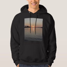 För solnedgångblått för sjö Vermilion rosor Hoodie