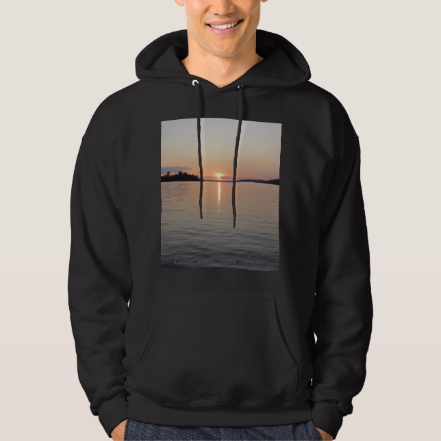 För solnedgångblått för sjö Vermilion rosor Hoodie (Framsida)