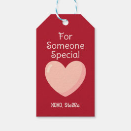 For Someone Special Valentine Gift Tag Presentetikett